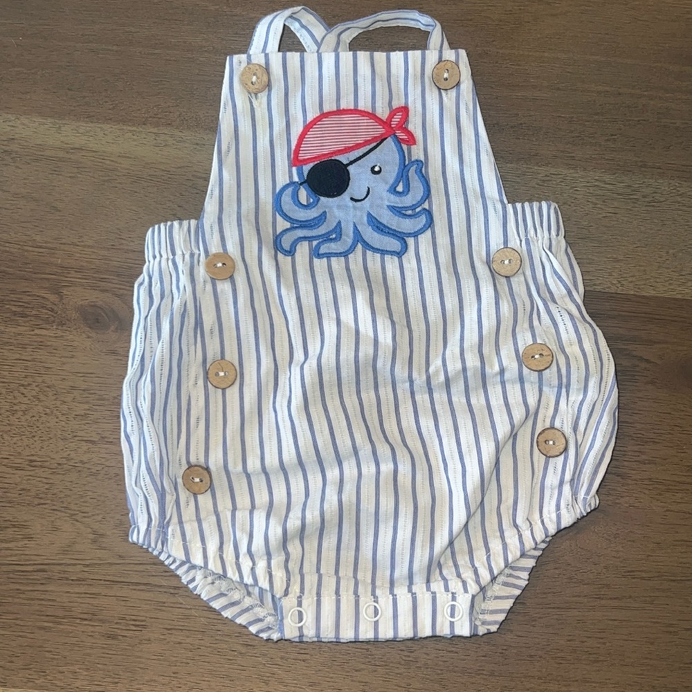 Lil Cactus 3-6 months Pirate Octopus One Piece